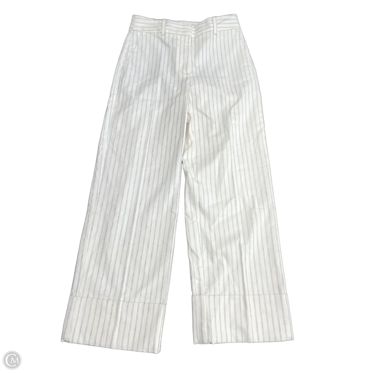 Pants Cropped By Loft In Striped Pattern, Size: 0p