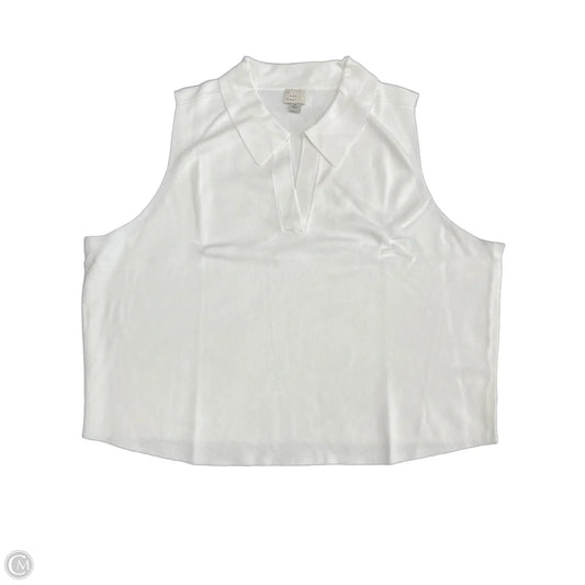 Top Sleeveless By A New Day In White, Size: 2x