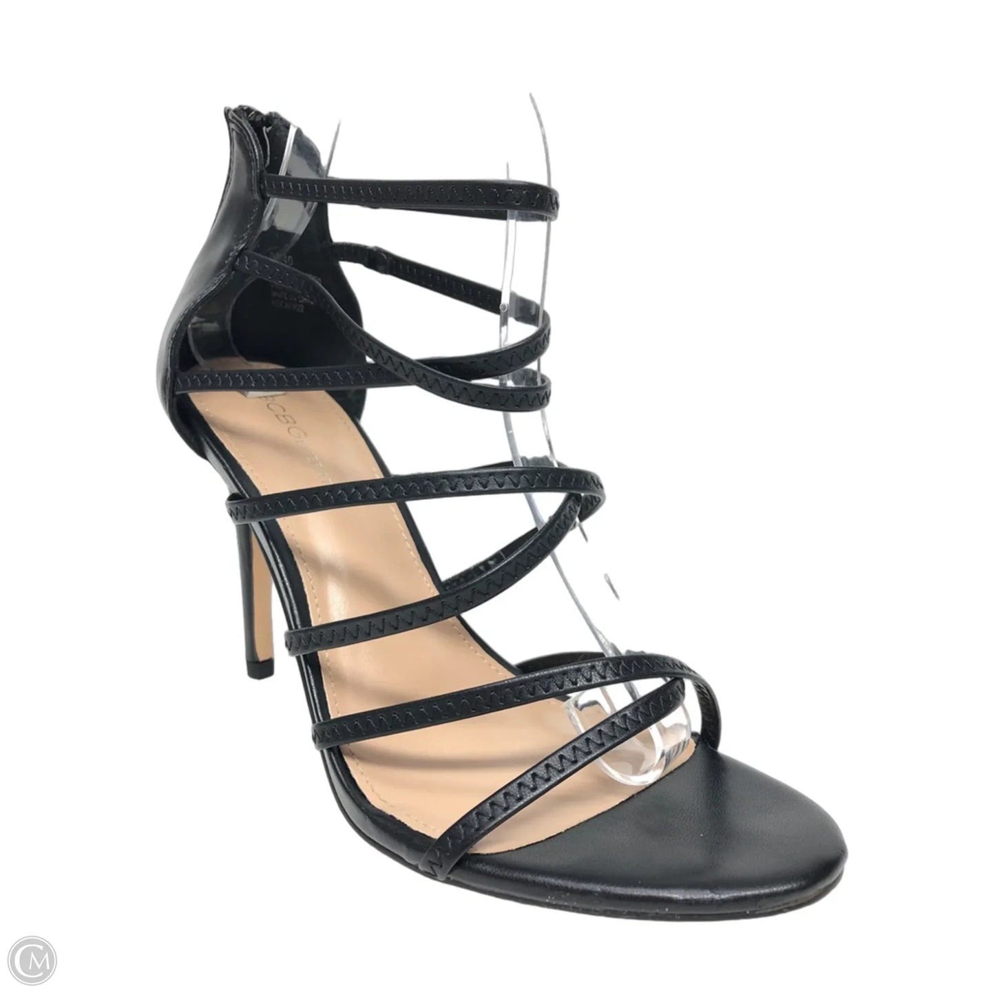 Sandals Heels Stiletto By Bcbgeneration In Black, Size: 9