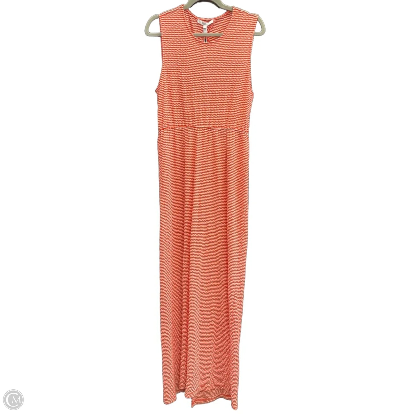 Dress Designer By Derek Lam In Orange & White, Size: 8