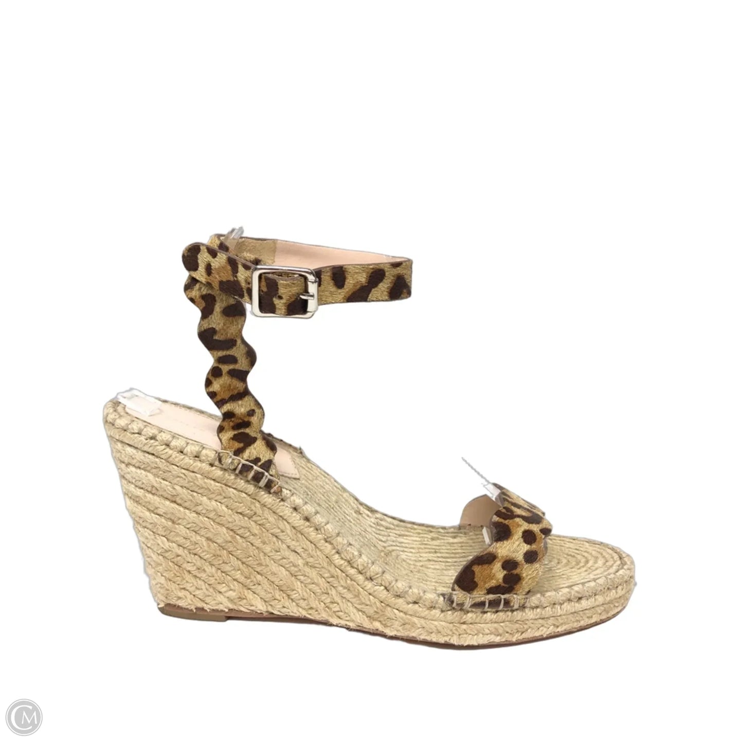Sandals Heels Wedge By Loeffler Randall In Leopard Print, Size: 9.5