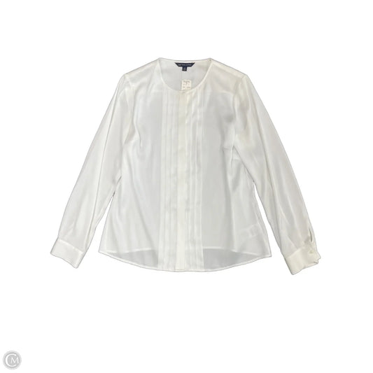 Blouse Long Sleeve By Brooks Brothers In Ivory, Size: 10