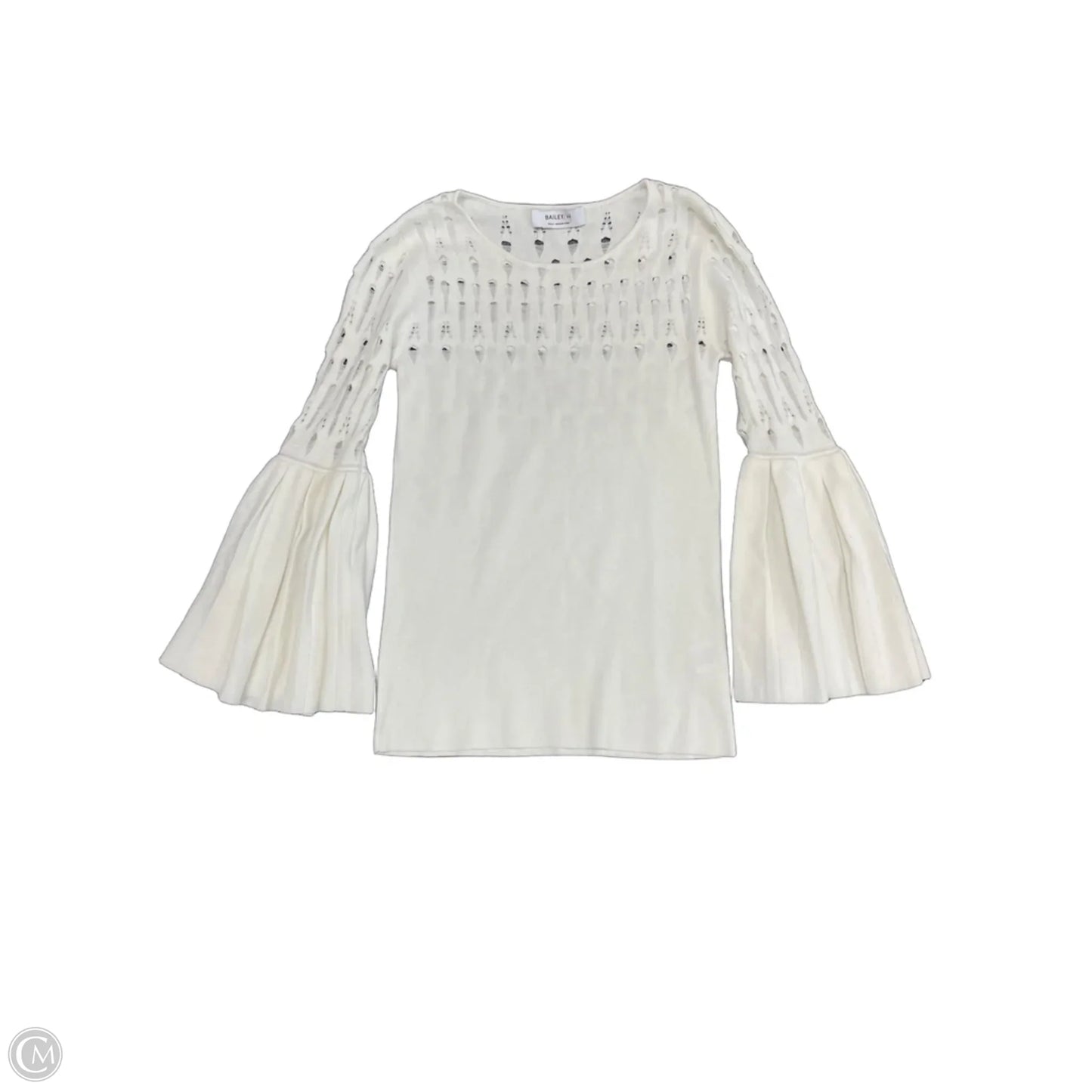 Top Long Sleeve By Bailey 44 In Ivory, Size: S