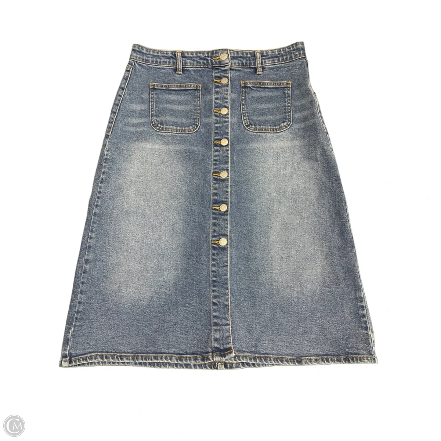 Skirt Midi By Wonderly In Blue Denim, Size: 8p