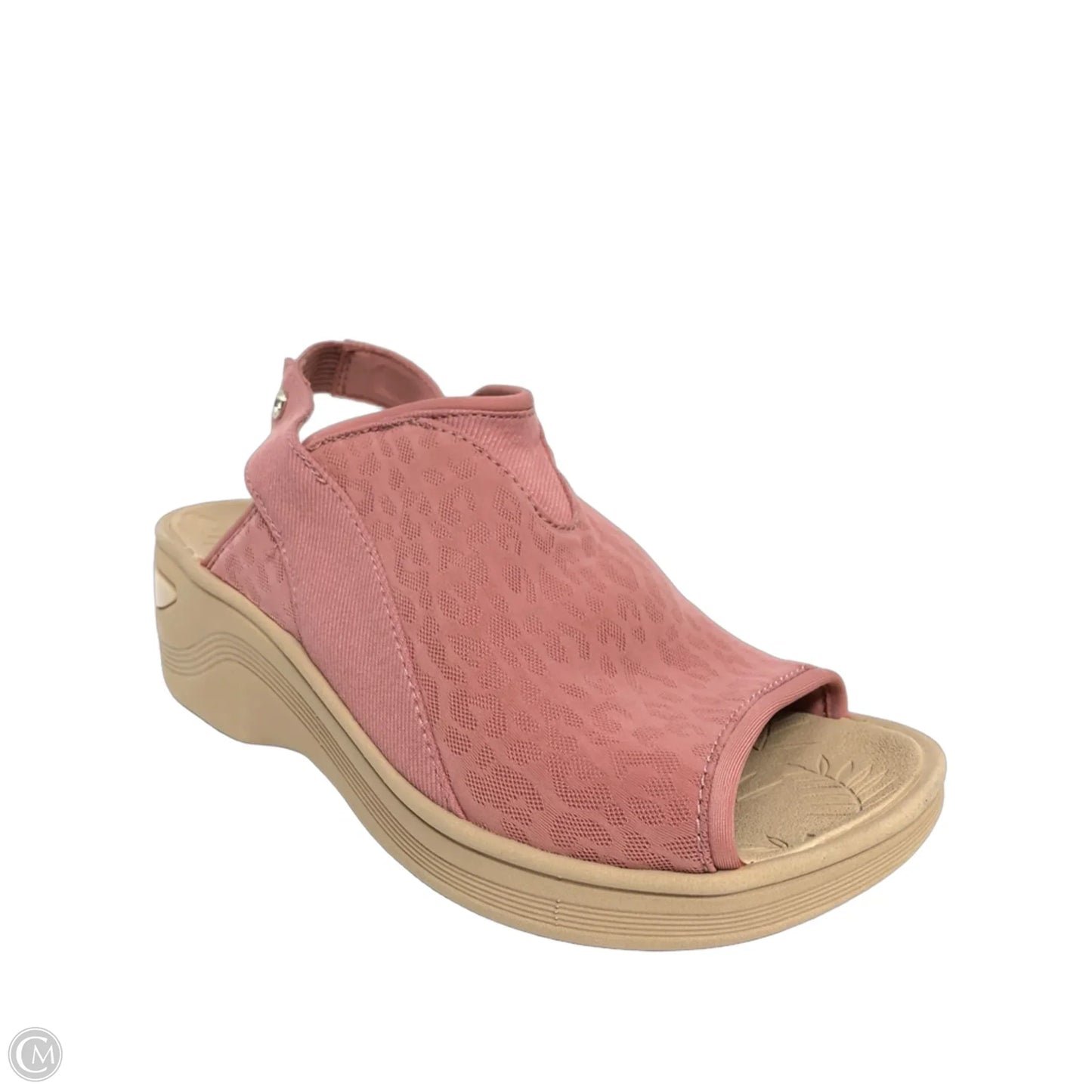 Sandals Heels Wedge By Bzees In Pink, Size: 7.5