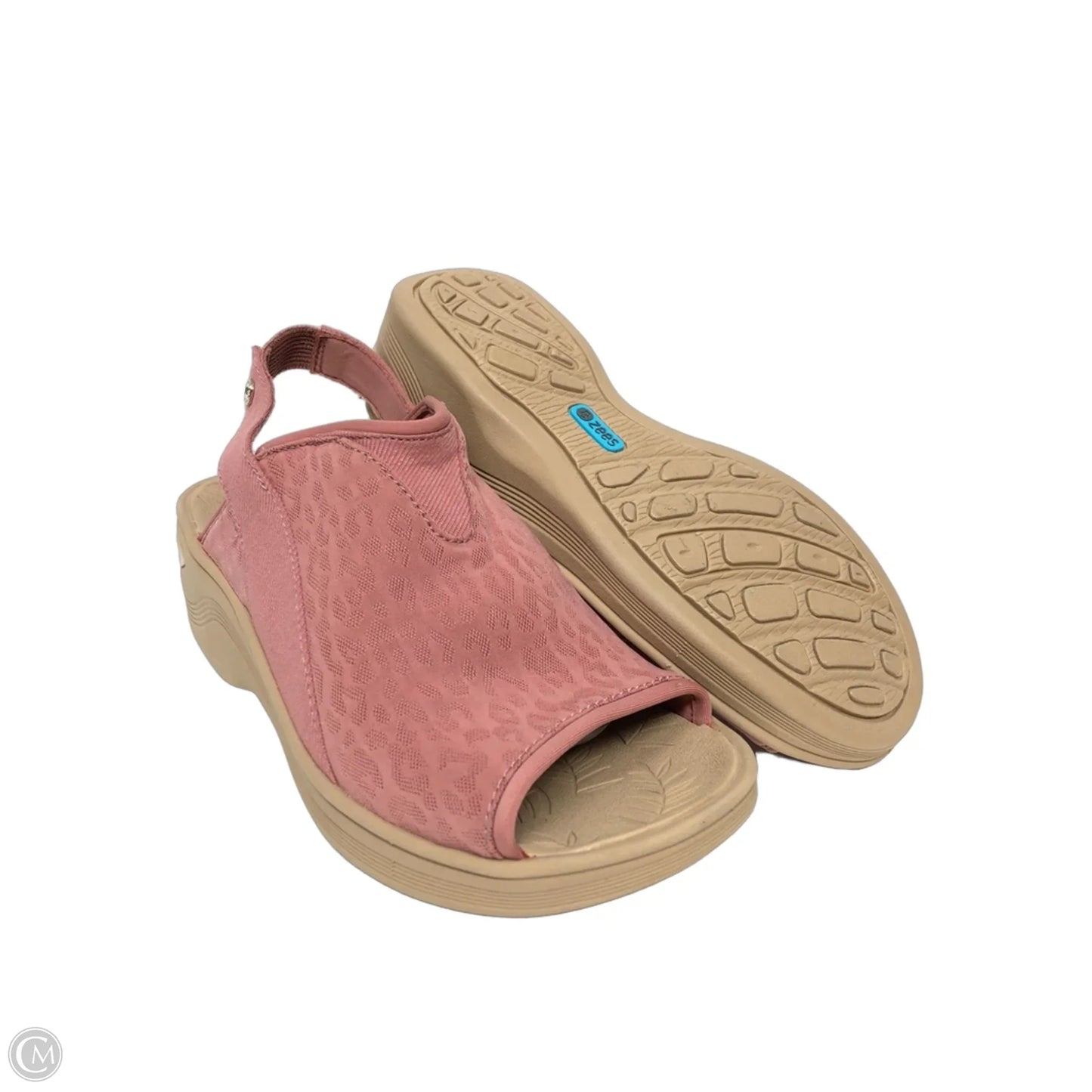 Sandals Heels Wedge By Bzees In Pink, Size: 7.5