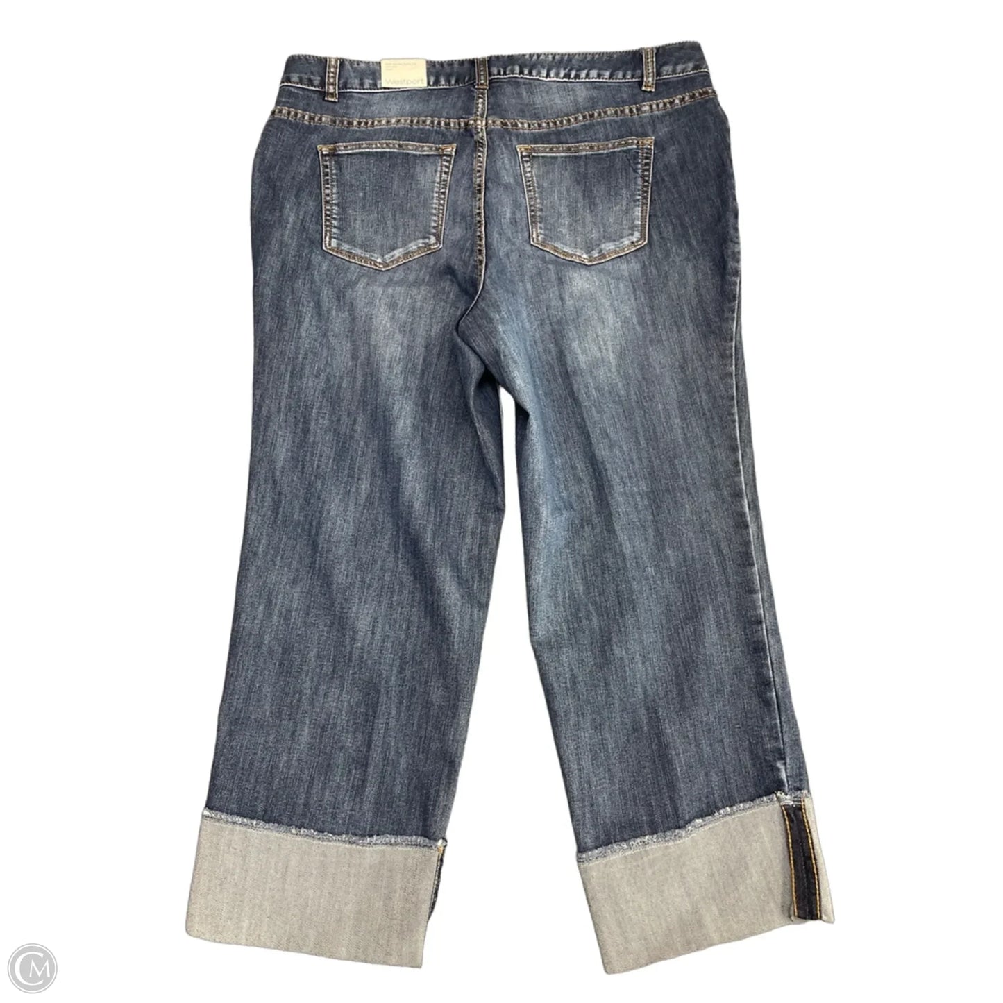 Jeans Cropped By Westport In Blue Denim, Size: 16