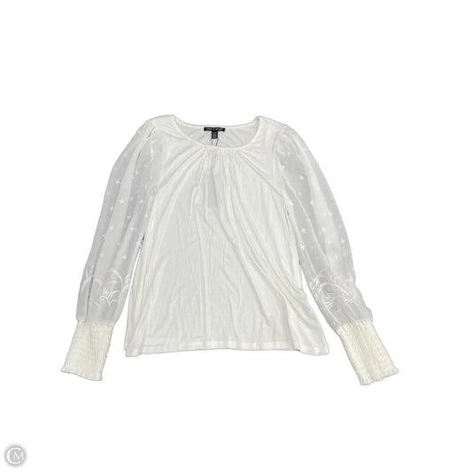 Top Long Sleeve By Cable And Gauge In White, Size: M