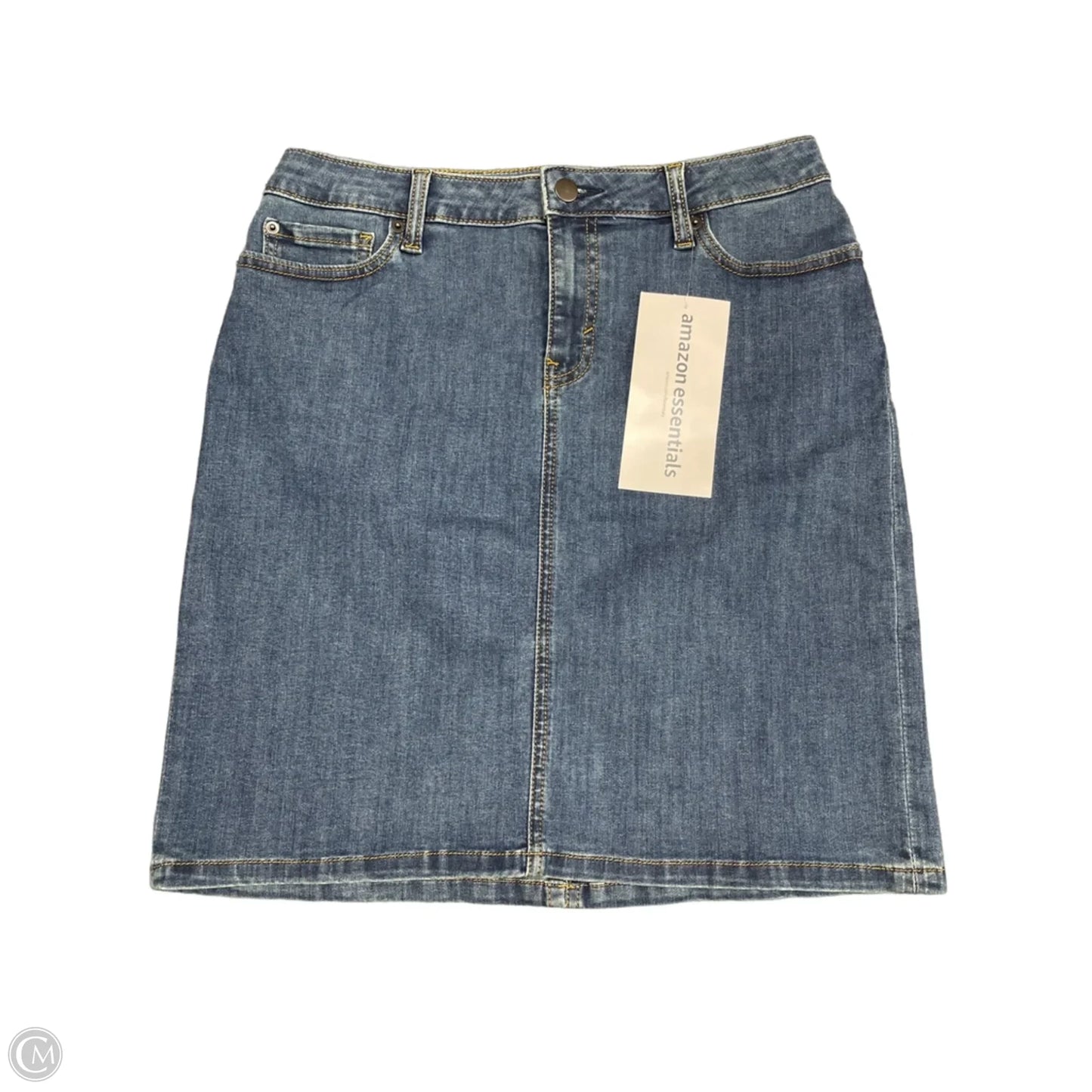 Skirt Mini & Short By Amazon Essentials In Blue Denim, Size: 8