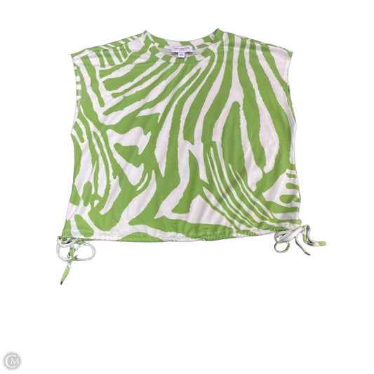 Top Short Sleeve By Marc New York In Green & White, Size: M