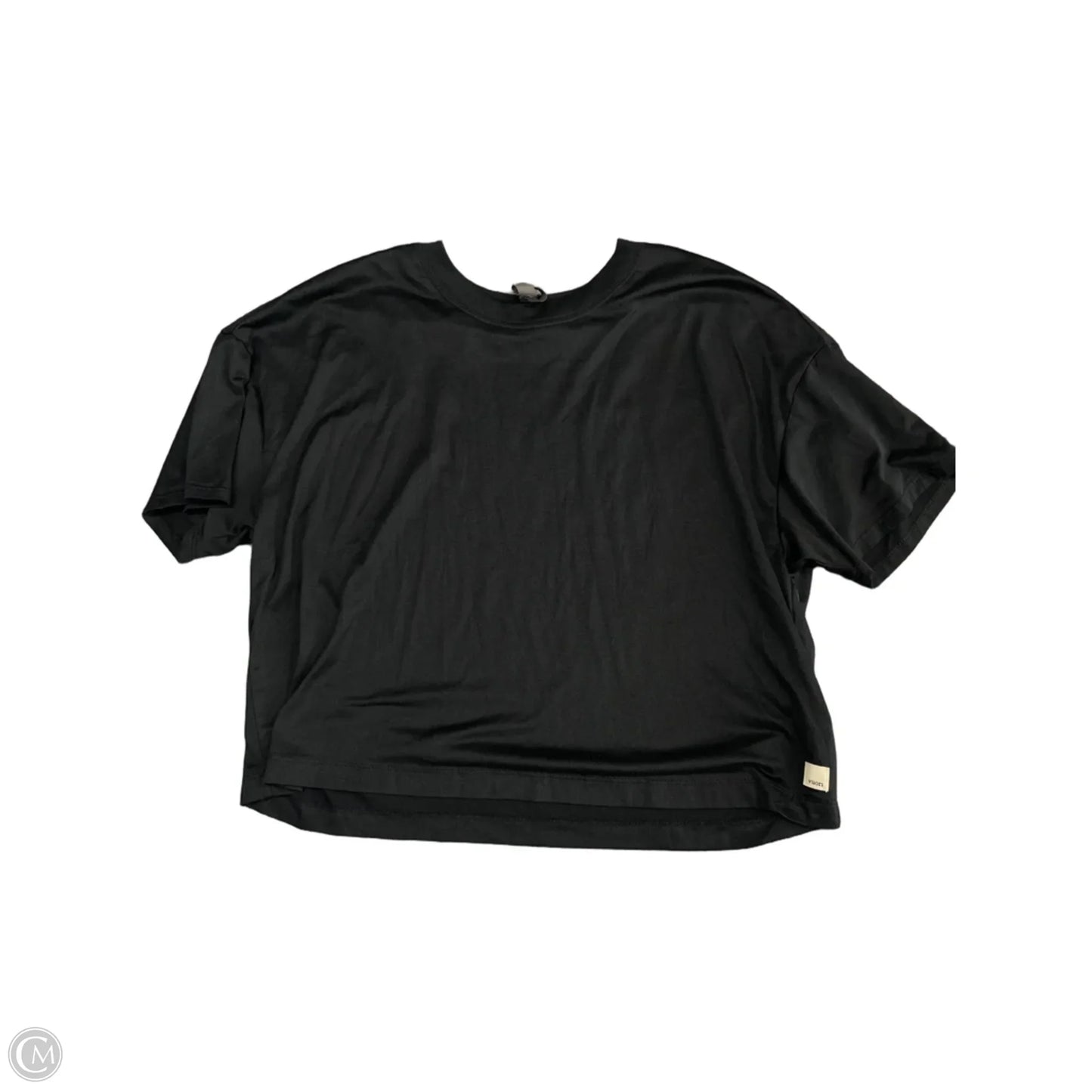 Athletic Top Short Sleeve By Vuori In Black, Size: L