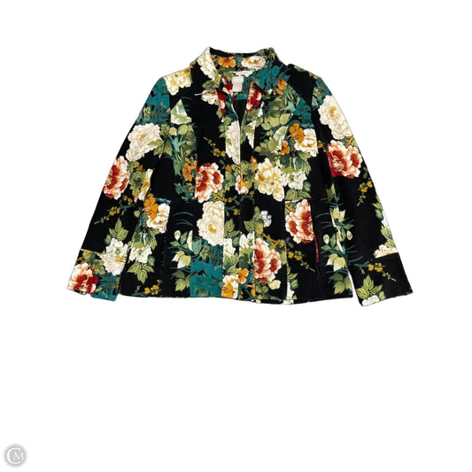 Jacket Other By Chicos In Floral Print, Size: M