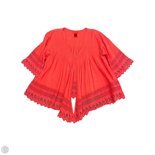 Top 3/4 Sleeve By Cristina In Red, Size: Xl