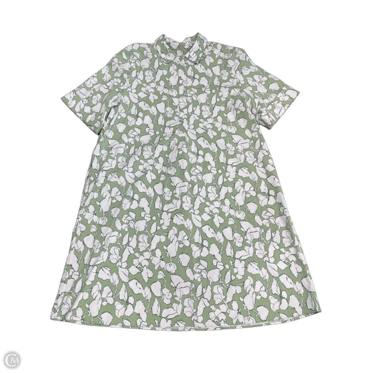Dress Casual Short By Chicos In Green & White, Size: Xl