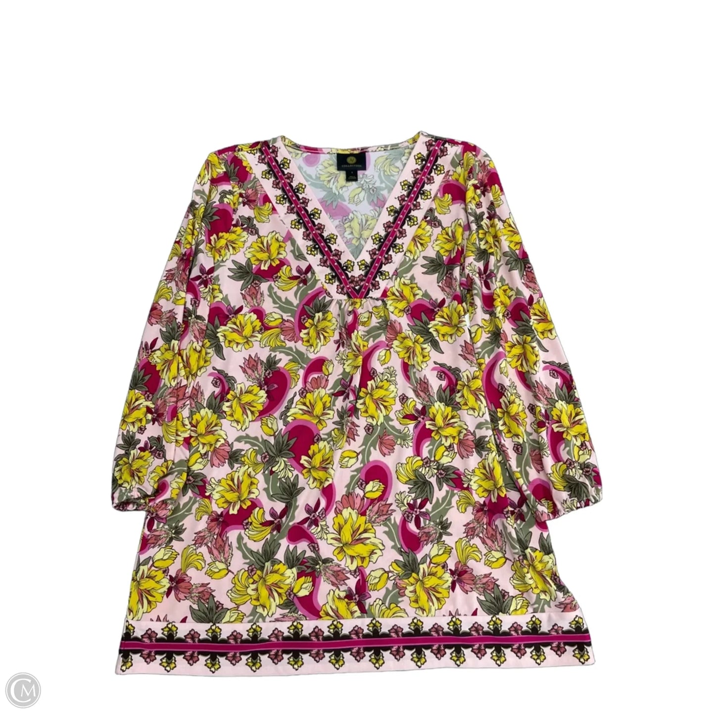 Top Long Sleeve By Jm Collections In Floral Print, Size: S