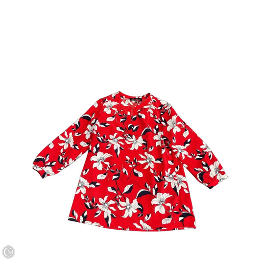Blouse 3/4 Sleeve By Clothes Mentor In Blue & Red & White, Size: S