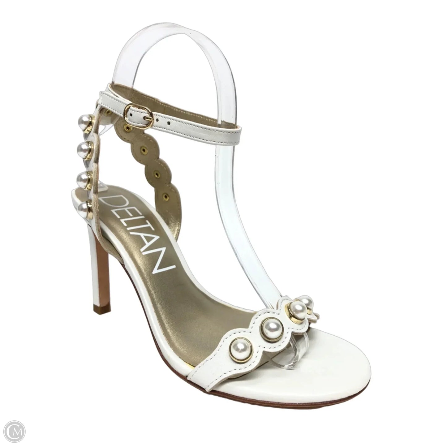 Sandals Heels Stiletto By Cmc In White, Size: 6.5