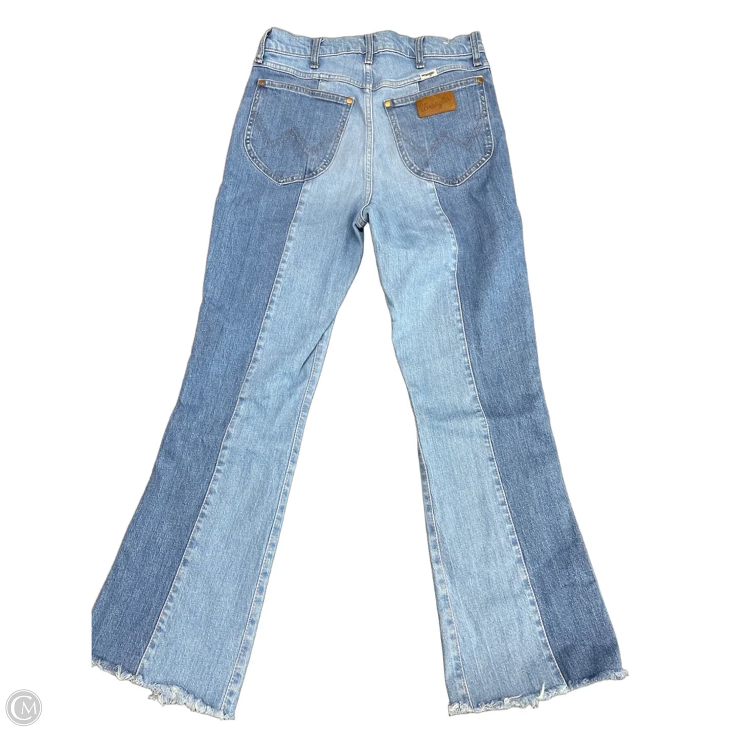 Jeans Flared By Wrangler In Blue Denim, Size: 10