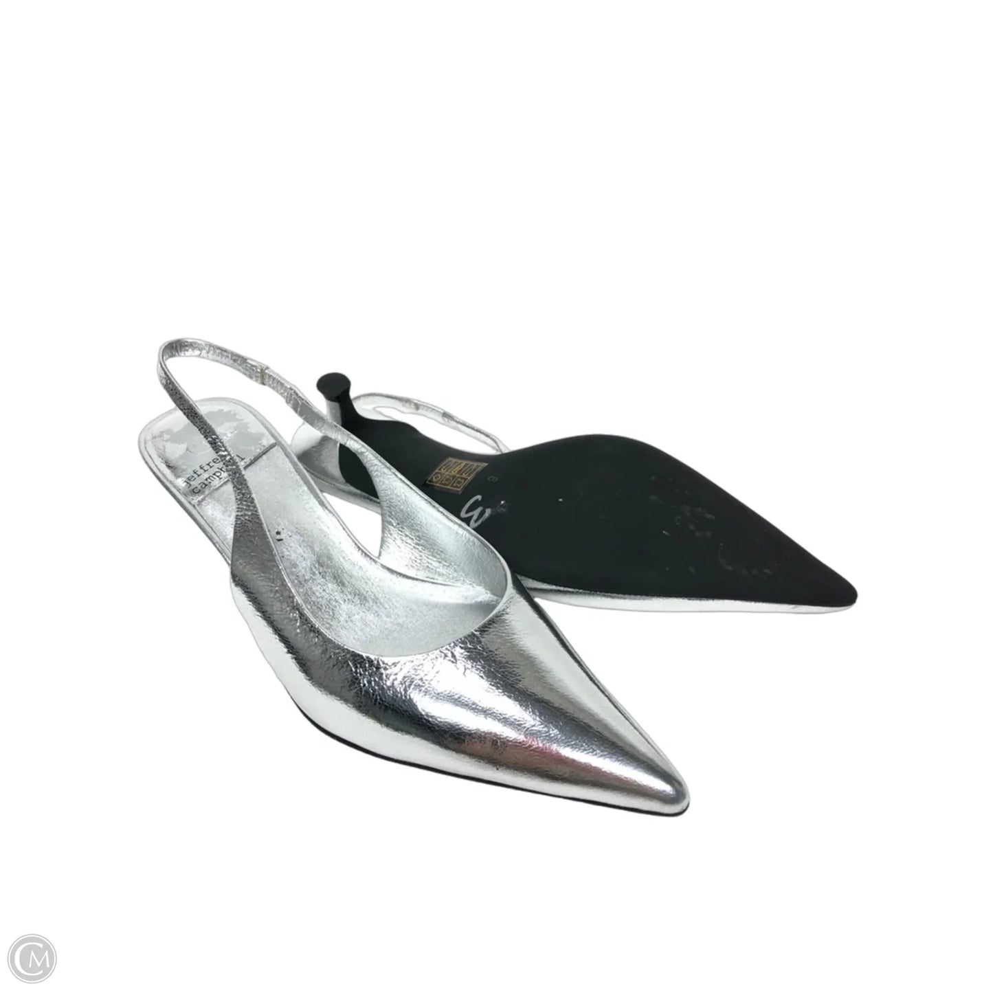 Shoes Heels Kitten By Jeffrey Campbell In Silver, Size: 6