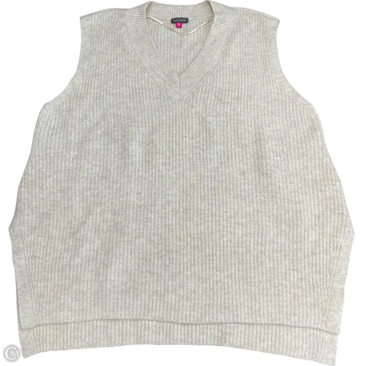 Vest Sweater By Vince Camuto In Beige, Size: Xxl