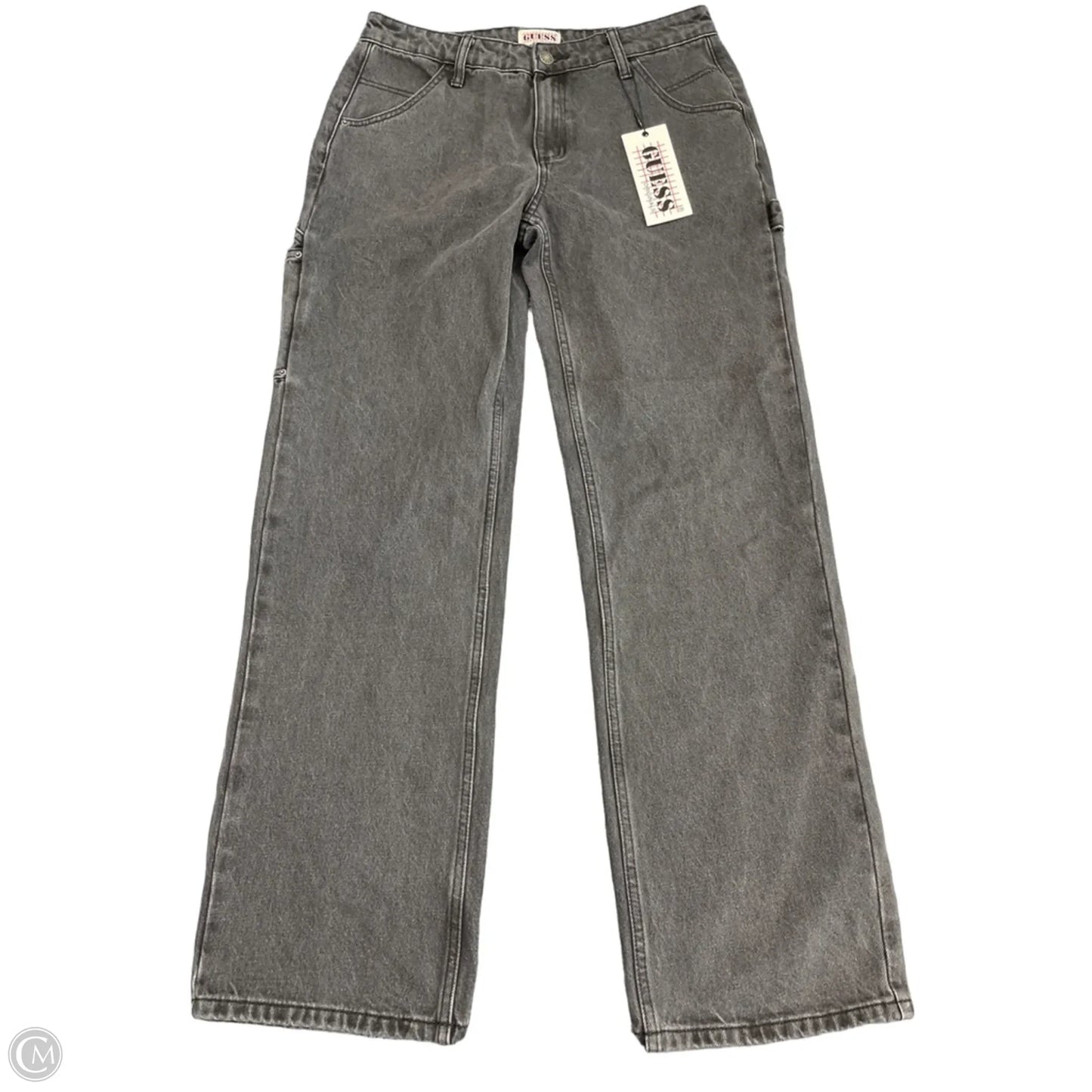 Jeans Straight By Guess In Black Denim, Size: 6