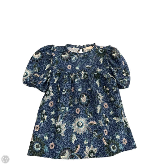 Blouse Short Sleeve By Loft In Blue, Size: S