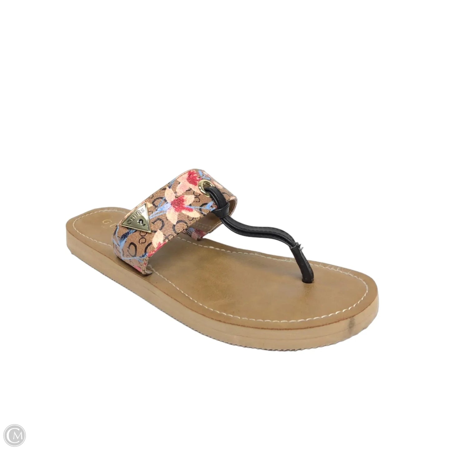 Sandals Flip Flops By Guess In Brown, Size: 7