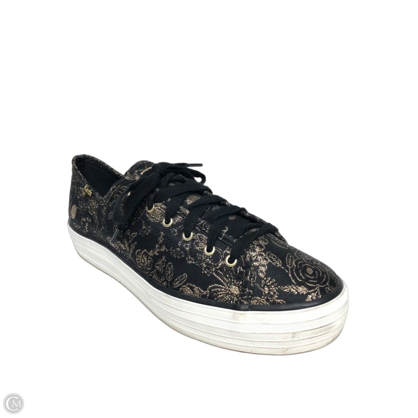 Shoes Sneakers By Keds In Black & Gold, Size: 8