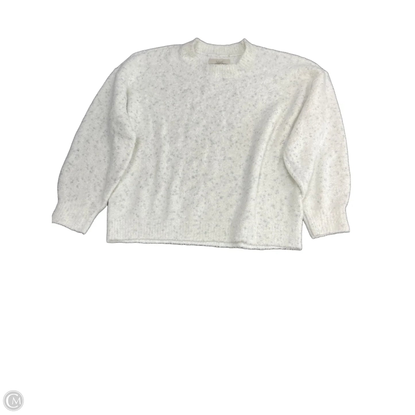 Sweater By Loft In Silver & White, Size: Xl