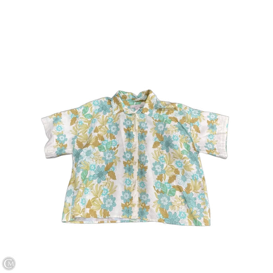 Top Short Sleeve By Loft In Floral Print, Size: M
