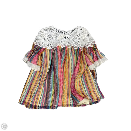 Blouse Short Sleeve By Anthropologie In Multi-colored, Size: M