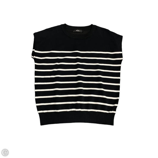 Top Short Sleeve By Clothes Mentor In Black & White, Size: L
