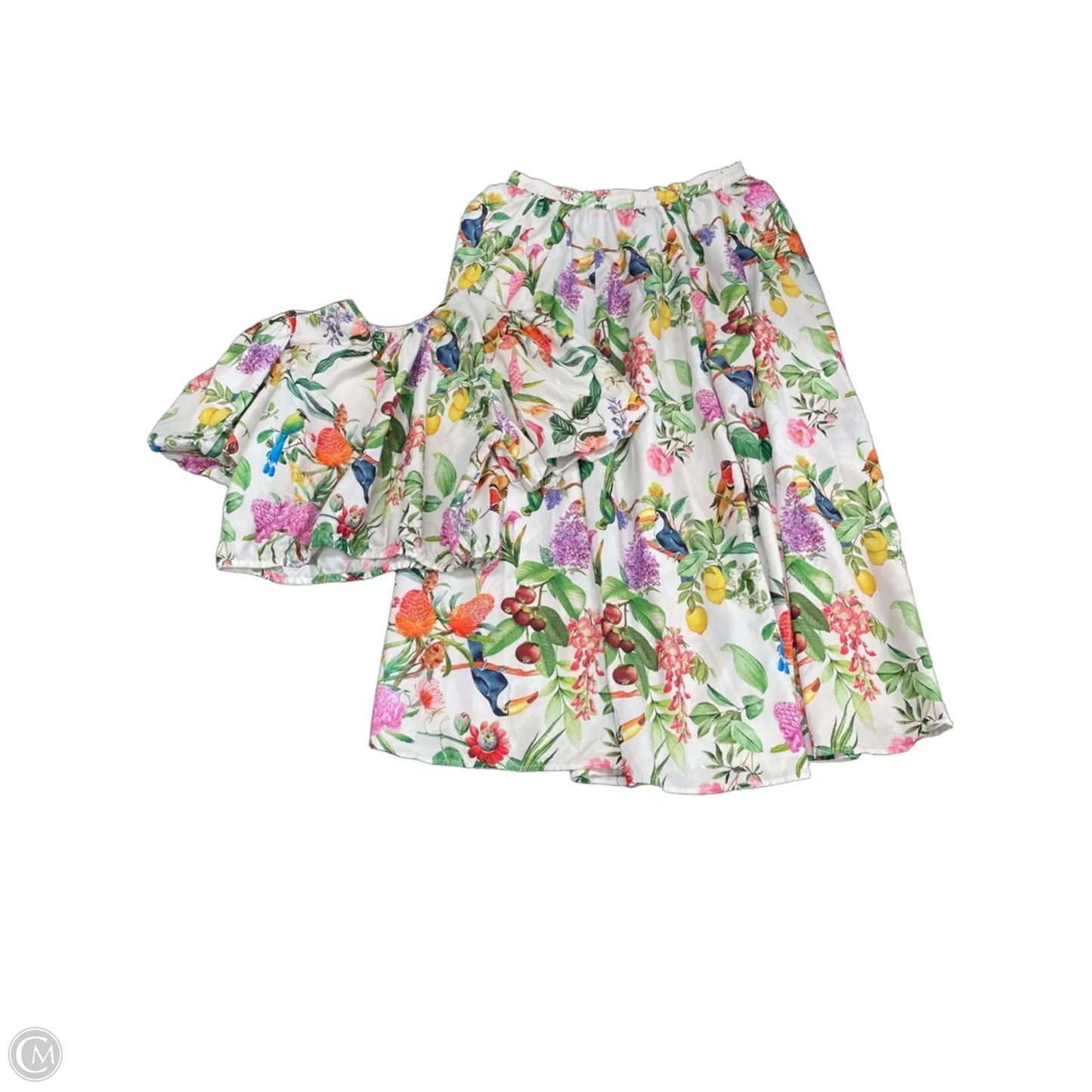 Skirt Set 2pc By Calypso St Barth In Floral Print, Size: Xl