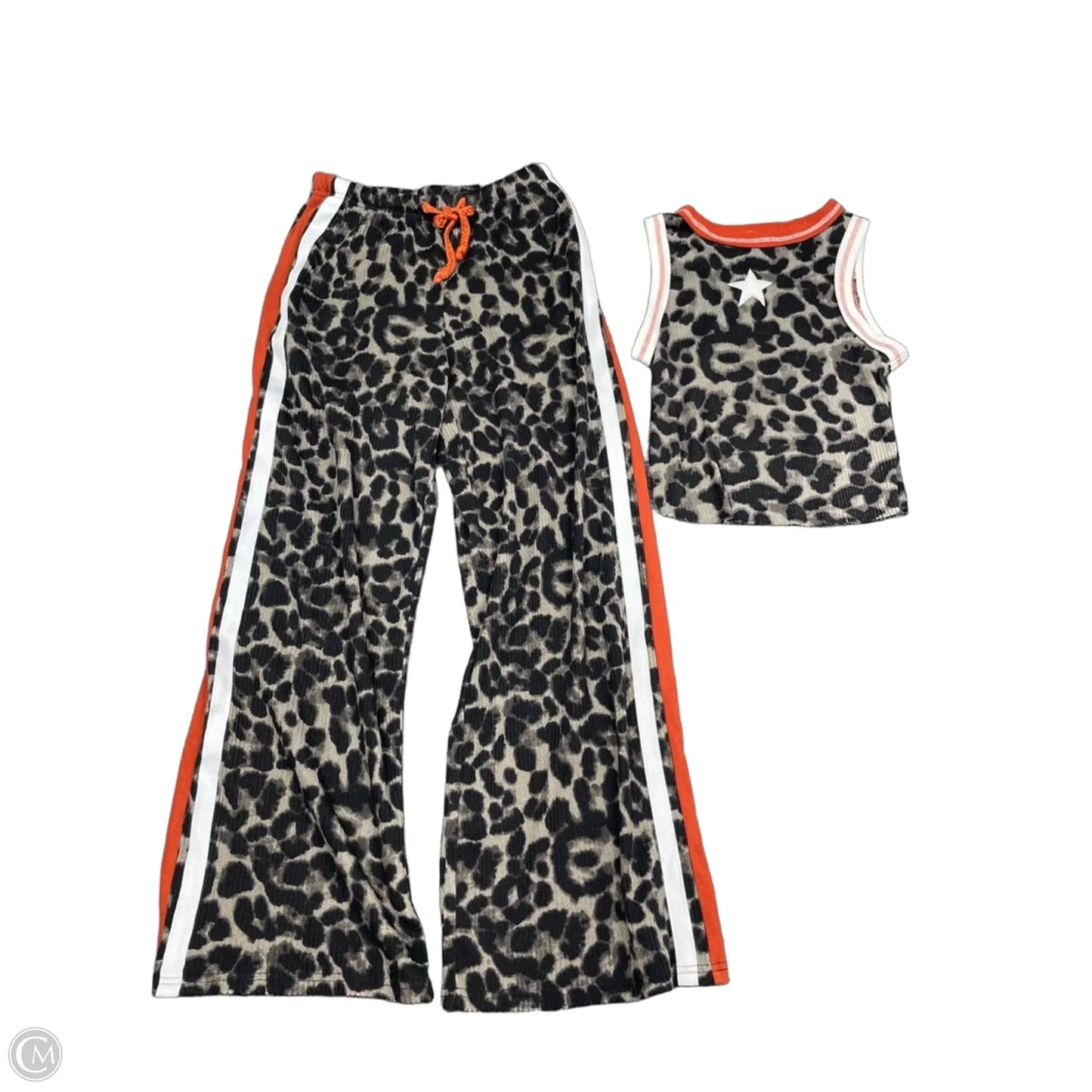 Pants Set 2pc By Shein In Black & Orange, Size: 4
