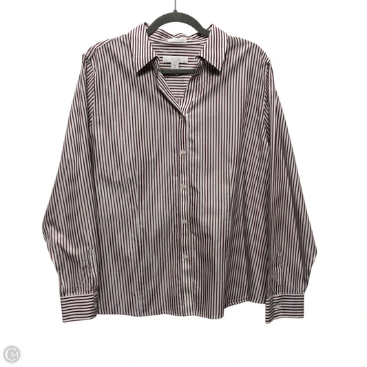 Top Long Sleeve By Chicos In Striped Pattern, Size: Xl