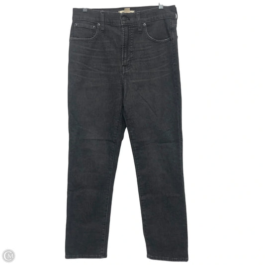 Jeans Straight By Madewell In Black Denim, Size: 4