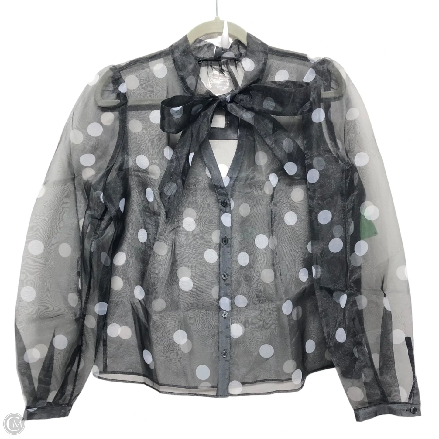 Blouse Long Sleeve By White House Black Market In Black, Size: S