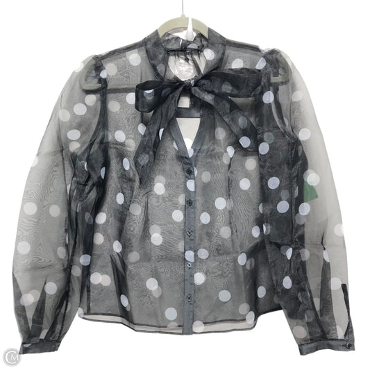 Blouse Long Sleeve By White House Black Market In Black, Size: S