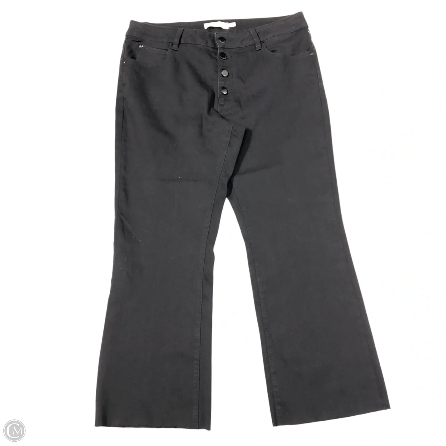 Jeans Flared By Tahari By Arthur Levine In Black Denim, Size: 16