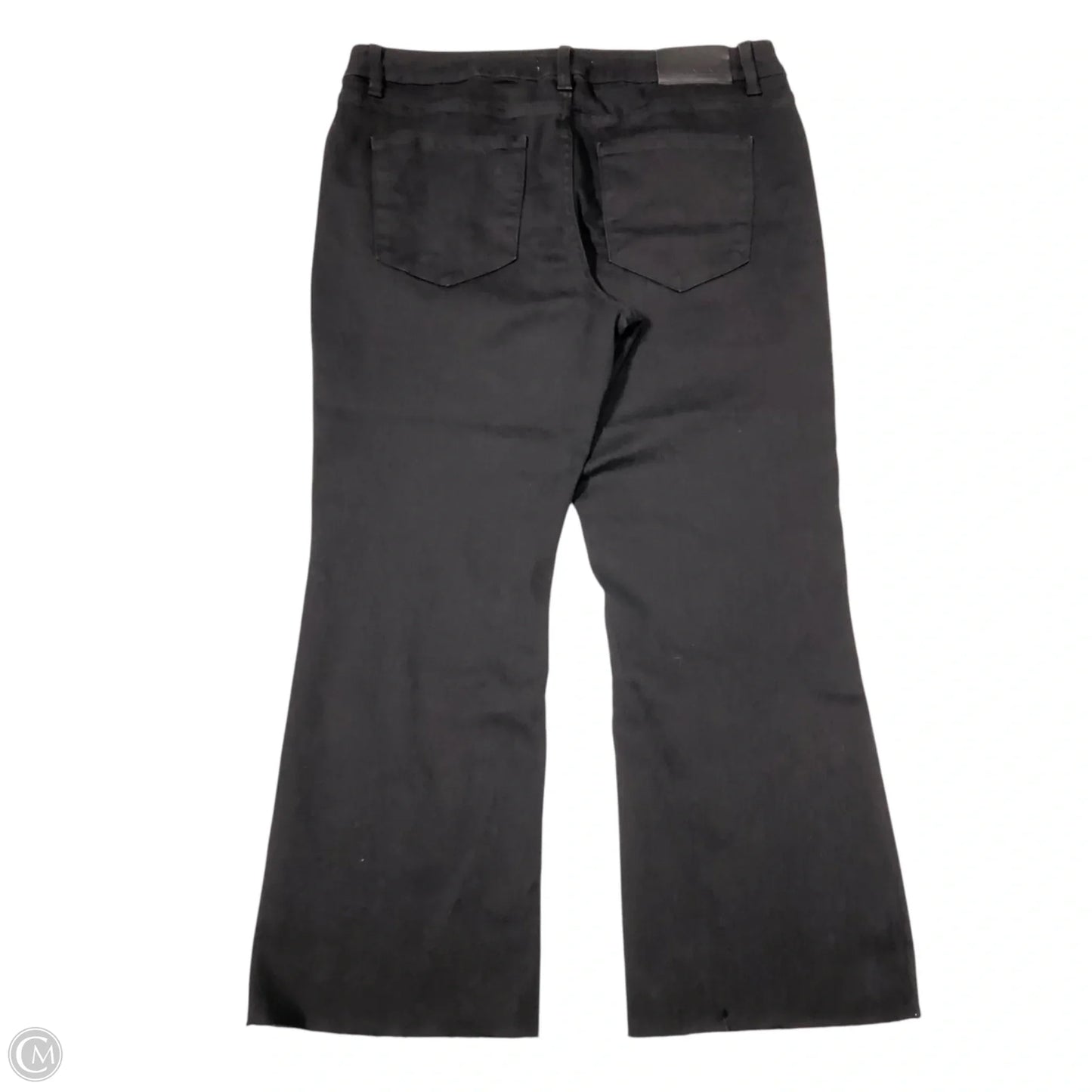 Jeans Flared By Tahari By Arthur Levine In Black Denim, Size: 16