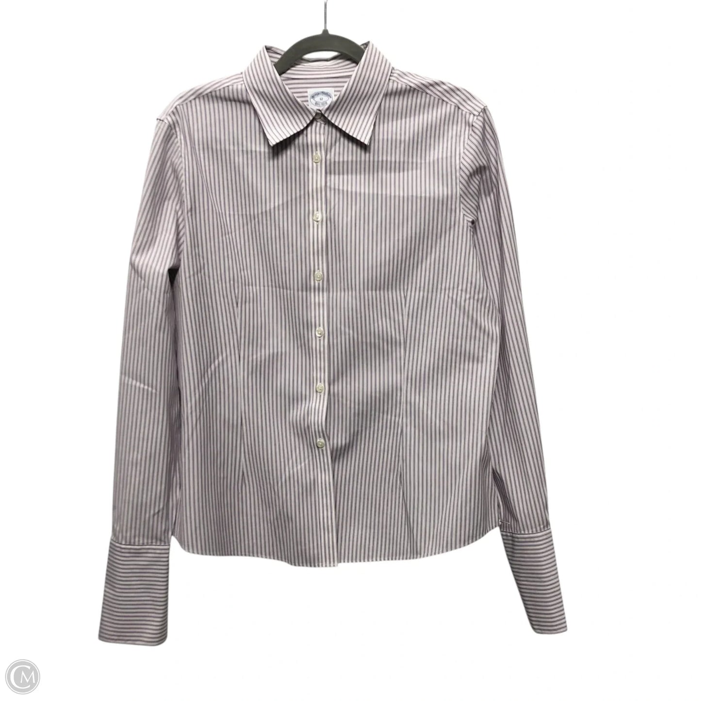 Top Long Sleeve By Brooks Brothers In Striped Pattern, Size: 12