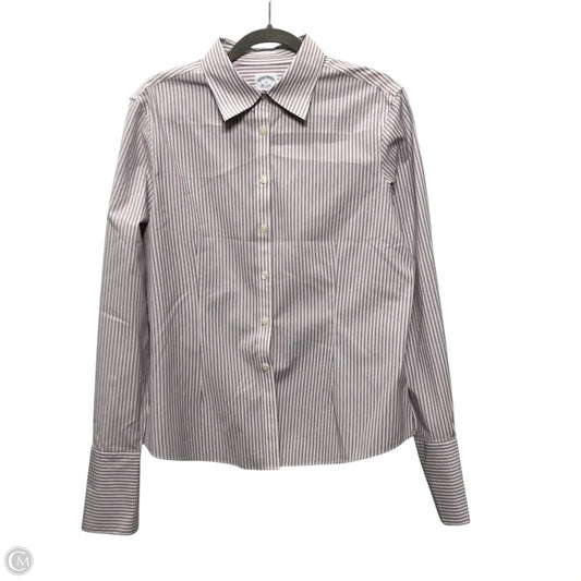 Top Long Sleeve By Brooks Brothers In Striped Pattern, Size: 12