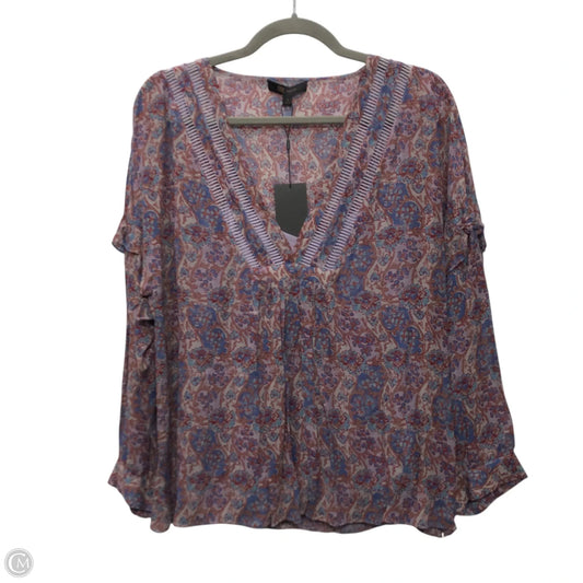 Blouse Designer By Frye In Blue & Purple, Size: S