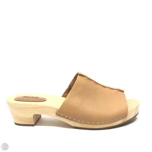 Sandals Heels Block By The Sak In Tan, Size: 10