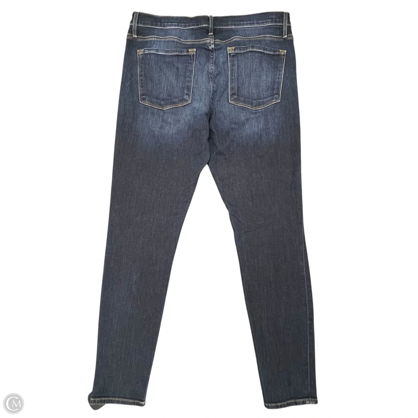 Jeans Skinny By Frame In Blue Denim, Size: 10
