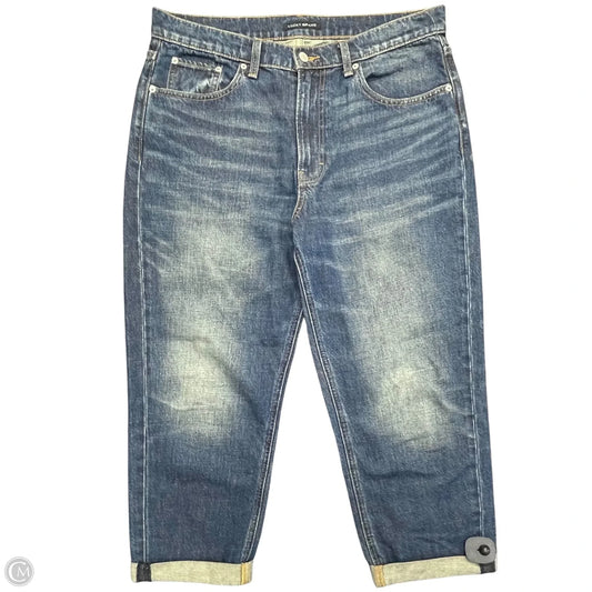 Jeans Cropped By Lucky Brand In Blue Denim, Size: 12
