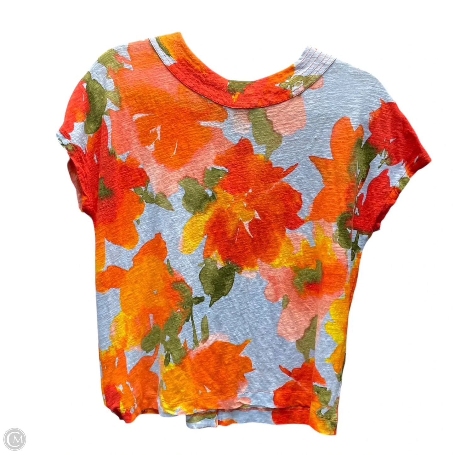 Top Short Sleeve By J By Joie In Orange, Size: M