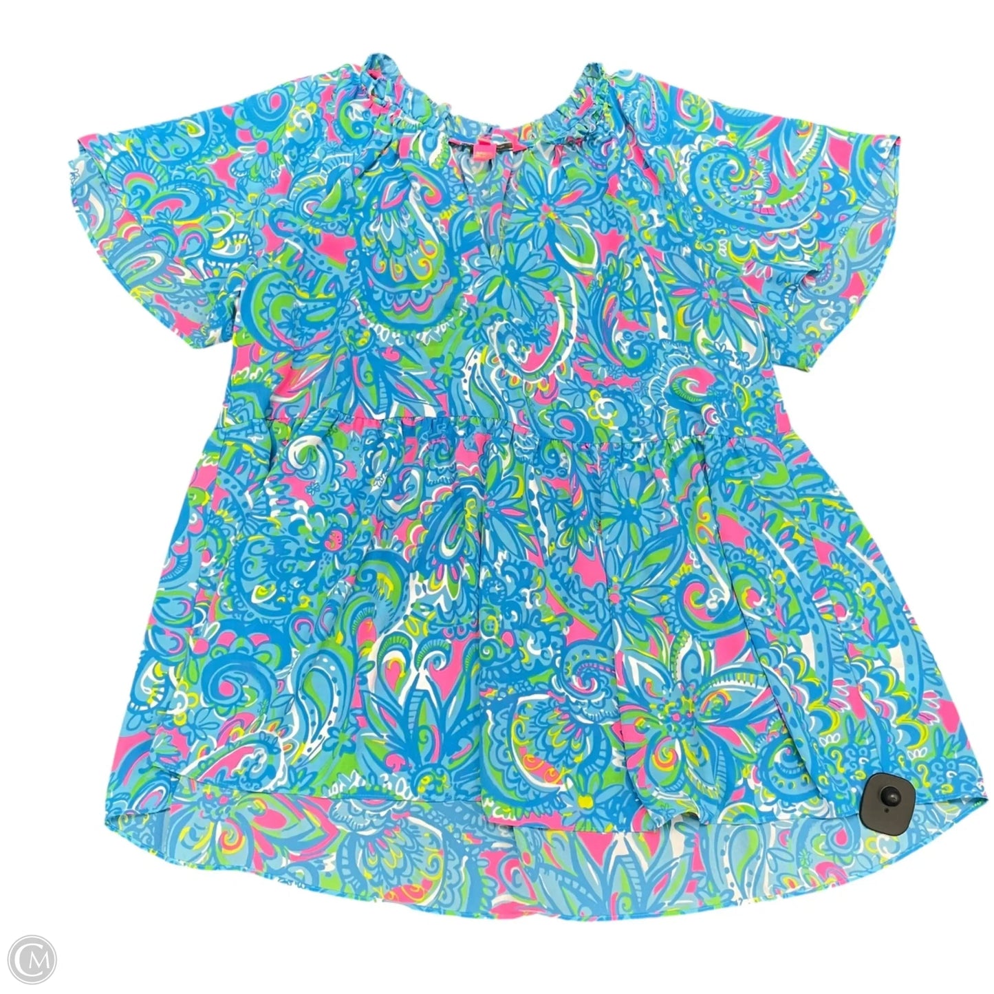 Tunic Designer By Lilly Pulitzer In Blue & Pink, Size: M