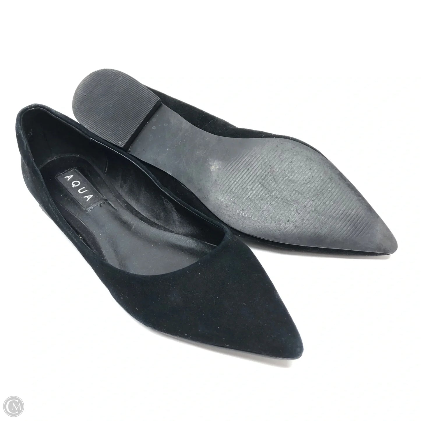 Shoes Flats By Aqua In Black, Size: 6.5