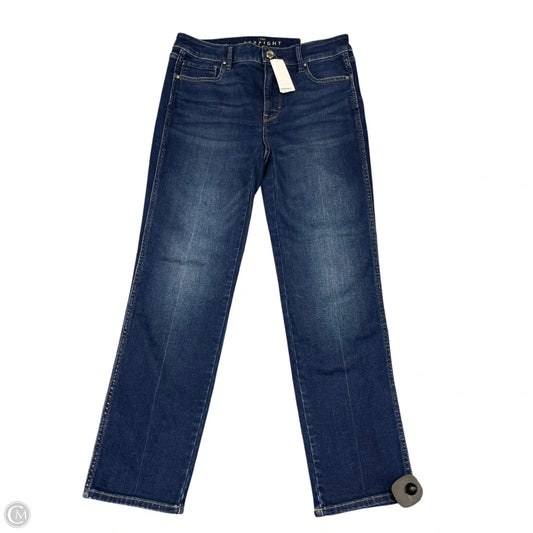 Jeans Straight By White House Black Market In Blue Denim, Size: 4